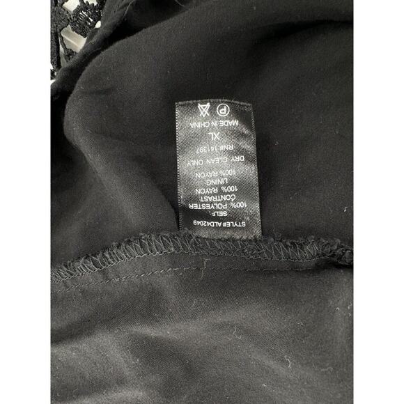 ASTR The Label Midi Dress Size XL Lace Cocktail Wedding Guest Fairy Whimsy Black - Picture 14 of 16